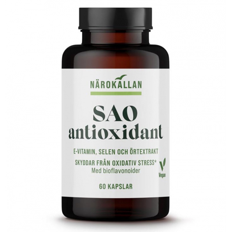 SAO SuperAntiOxidant 60kapsler i gruppen Helse / Anvendelsesområde / Antioxidanter hos Rawfoodshop Scandinavia AB (1813)
