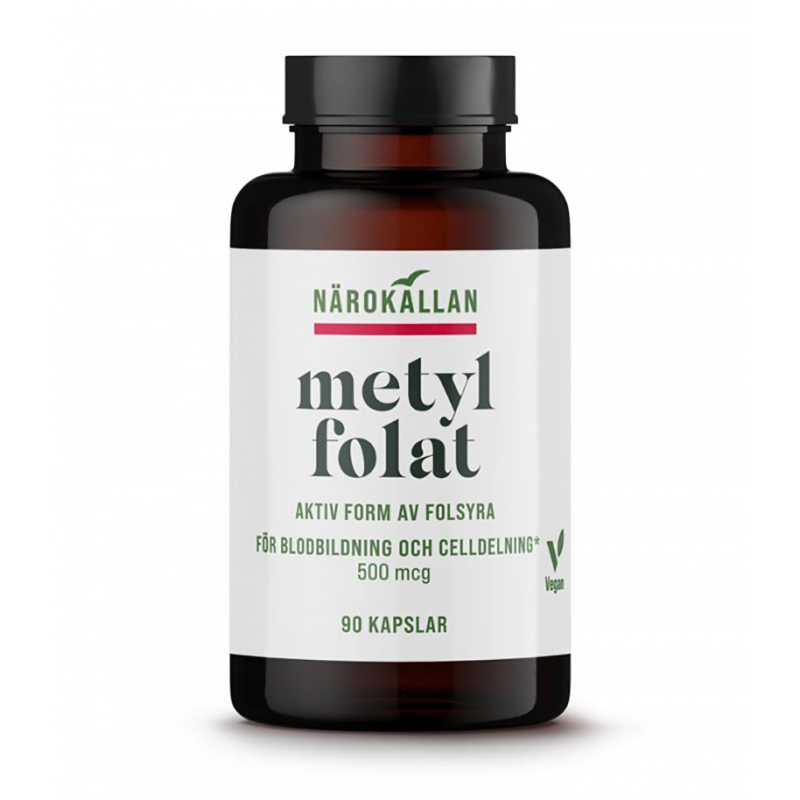 Metylfolat 90 kapsler i gruppen Helse / Kosttilskud / Vitaminer hos Rawfoodshop Scandinavia AB (1880)