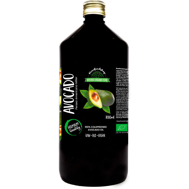 Avokadoolie ØKO 1000 ml i gruppen Råvarer & Drikke / Spisekammer / Smør & Olier / Olier hos Rawfoodshop Scandinavia AB (40138-4)