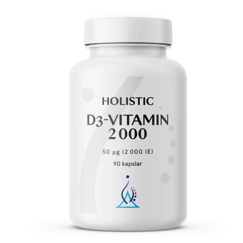 Holistic D3-Vitamin 2000 90kaps i gruppen Helse / Kosttilskud / Vitaminer / Enkelte vitaminer hos Rawfoodshop Scandinavia AB (4140)