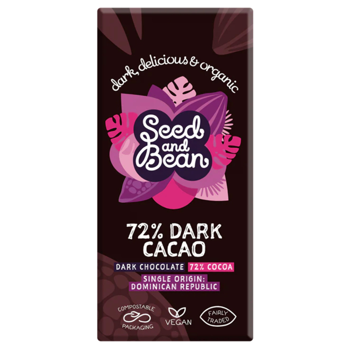 Seed & Bean Chokolade Ekstra Mørk 72% ØKO 85g i gruppen Råvarer & Drikke / Slik & Chokolade / Chokolade og Bars hos Rawfoodshop Scandinavia AB (4308)