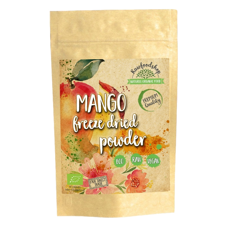 Mangopulver Frysetørret ØKO 100g i gruppen Råvarer & Drikke / Frugt & Frugtpulver / Mango hos Rawfoodshop Scandinavia AB (PULFMAN)