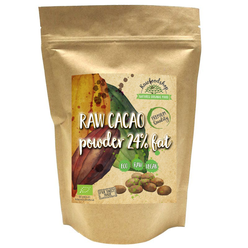Kakaopulver Raw ØKO 500g i gruppen Råvarer & Drikke / Bagning / Kakaoprodukter hos Rawfoodshop Scandinavia AB (RKAK500408E)