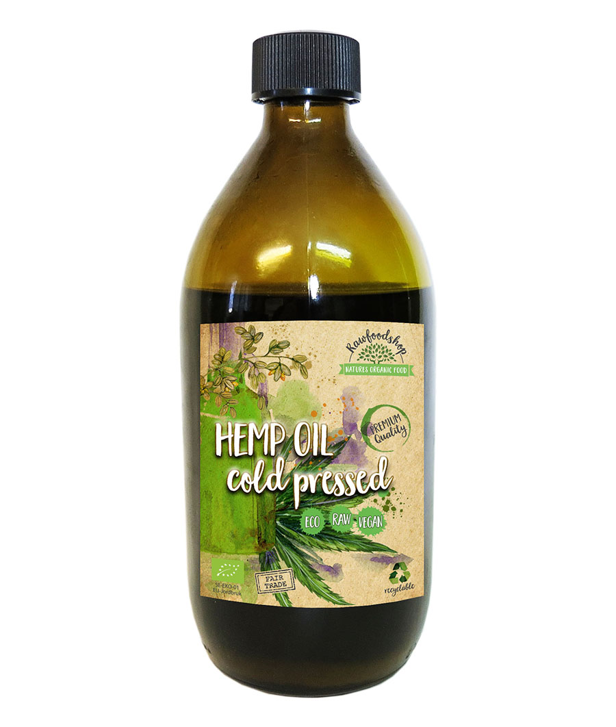 Hampeolie ØKO 500 ml i gruppen Helse / Urter, alger & svampe / Hamp hos Rawfoodshop Scandinavia AB (ROLJ500211E)