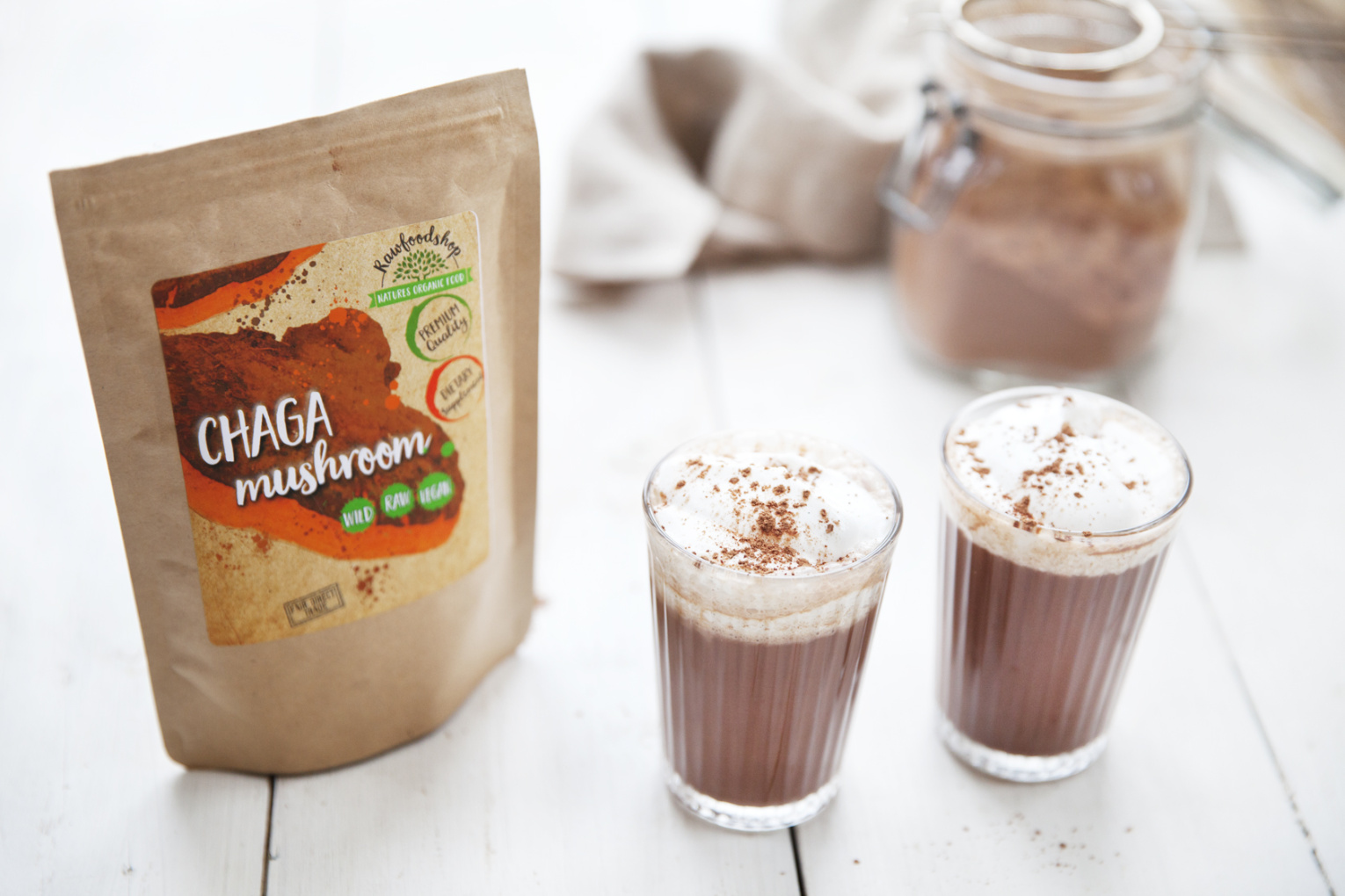 Oplev hygge denne vinter - drik varm chokolade med chaga og reishi