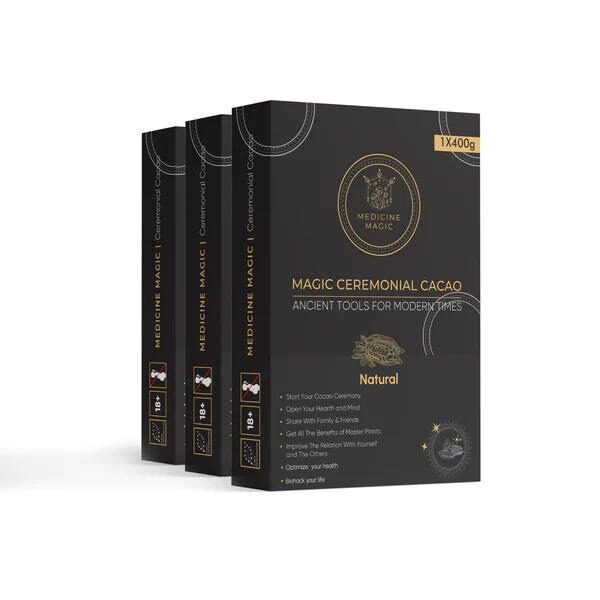 Ceremonial Cacao Natural  ØKO 200g i gruppen Råvarer & Drikke / Drikkevarer / Andre hos Rawfoodshop Scandinavia AB (037720)