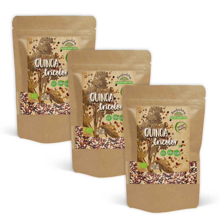 Quinoa Tre farver ØKO 500g x 3 pakker i gruppen Råvarer & Drikke / Helsekost / Frø hos Rawfoodshop Scandinavia AB (101871-SET3)