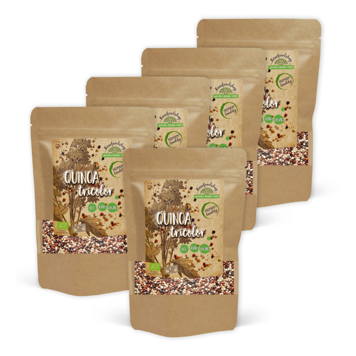 Quinoa Tre farver ØKO 500g x 5 pakker i gruppen Råvarer & Drikke / Helsekost / Frø hos Rawfoodshop Scandinavia AB (101871-SET5)
