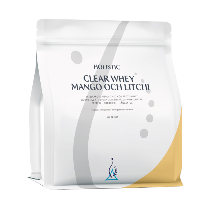 Holistic Clear Whey valleproteinisolat mango og litchi 500 g i gruppen Helse / Kosttilskud hos Rawfoodshop Scandinavia AB (10700)