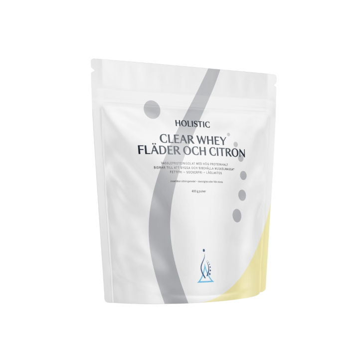Holistic Clear Whey valleproteinisolat hyldeblomst og citron 400g i gruppen Råvarer & Drikke / Helsekost / Proteinpulver hos Rawfoodshop Scandinavia AB (10701)