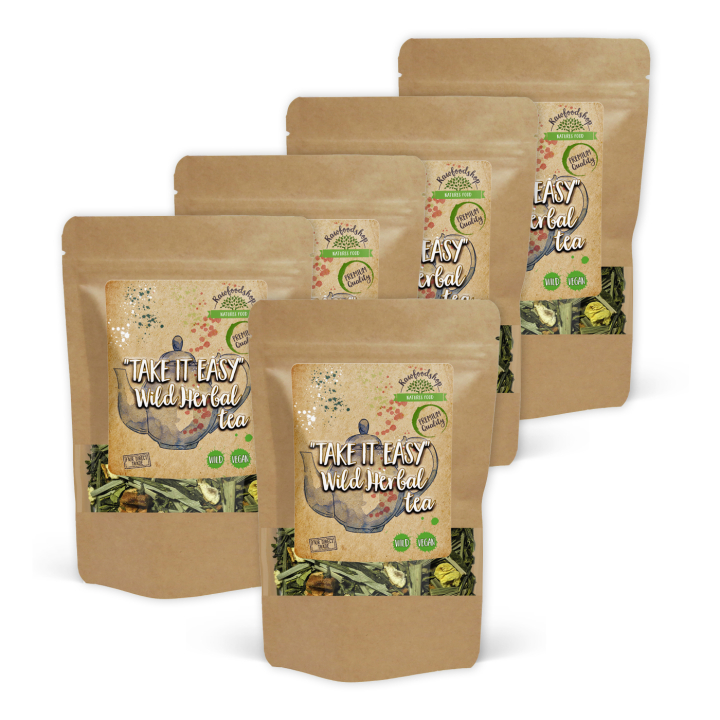 Take it Easy Vild Urtete 100g x 5 pakker i gruppen Råvarer & Drikke / Drikkevarer / Te hos Rawfoodshop Scandinavia AB (10789-SET5)
