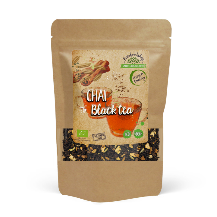 Chai Black Te ØKO 100g i gruppen Råvarer & Drikke / Drikkevarer / Te hos Rawfoodshop Scandinavia AB (10826)