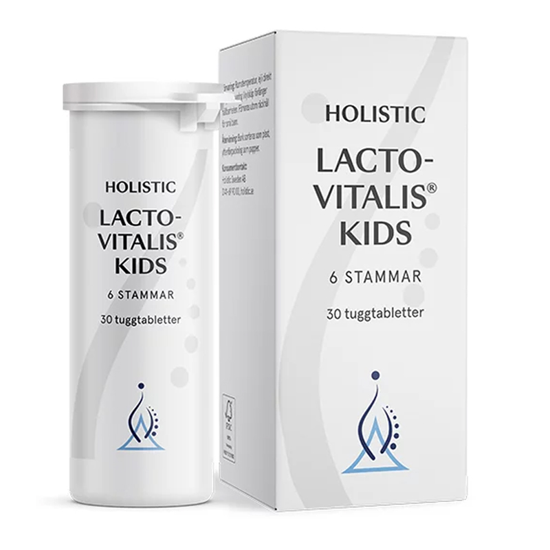 Holistic LactoVitalis Kids 30tab i gruppen Helse / Kosttilskud / Probiotika & Præbiotika hos Rawfoodshop Scandinavia AB (1122)
