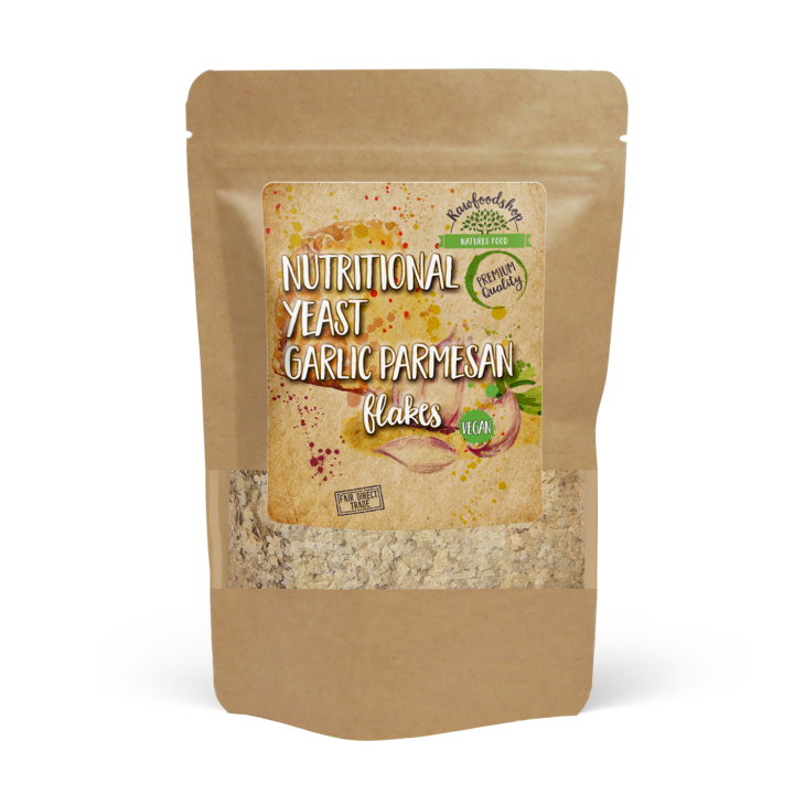 Ernæringsgær Hvidløg Parmesan flager 250g i gruppen Råvarer & Drikke / Spisekammer / Ernæringsgær hos Rawfoodshop Scandinavia AB (1123151)