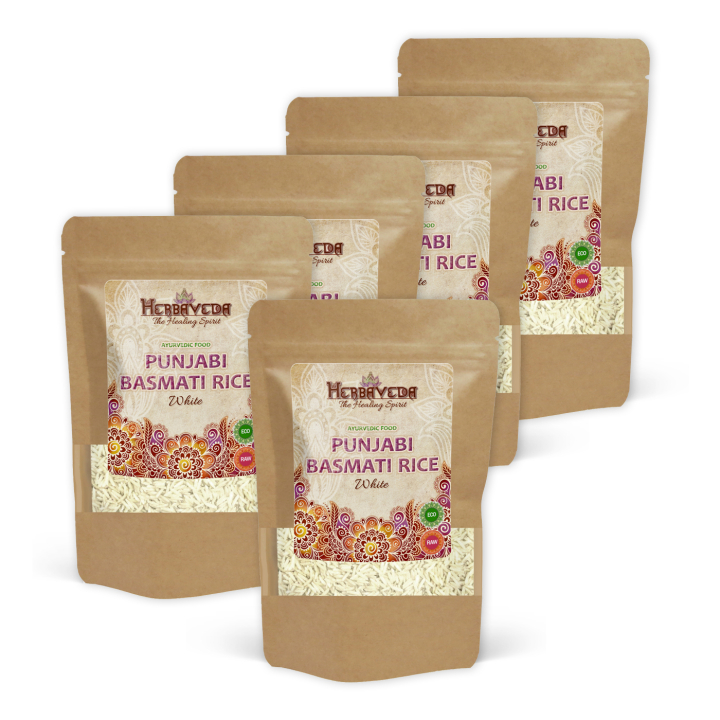Basmatiris Punjabi Hvide ØKO 500g x 5 pakker i gruppen Råvarer & Drikke / Spisekammer / Ris & Korn hos Rawfoodshop Scandinavia AB (116020-SET5)