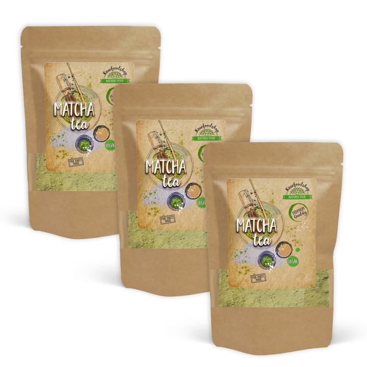 Matcha Te 100g x 3 pakker i gruppen Råvarer & Drikke / Helsekost / Matcha hos Rawfoodshop Scandinavia AB (1235100-SET3)