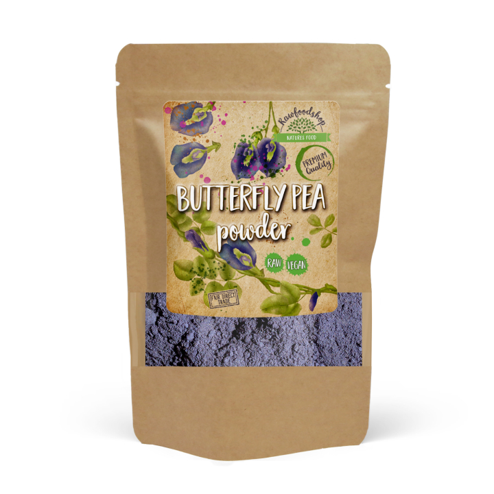 Butterfly Pea RAW 100g i gruppen Helse / Urter, alger & svampe / Urter hos Rawfoodshop Scandinavia AB (1278100)