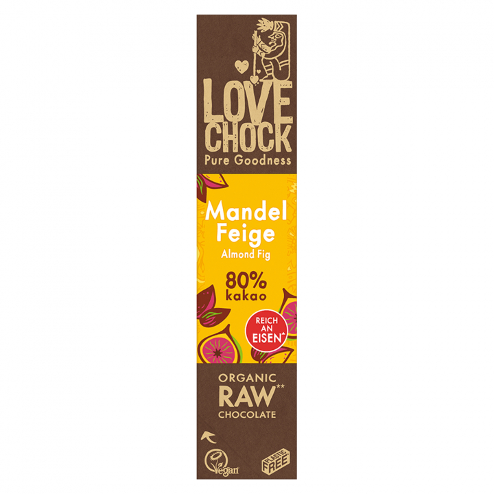 Chokolade Mandel & Figen 80% ØKO 40g i gruppen Råvarer & Drikke / Slik & Chokolade / Chokolade og Bars hos Rawfoodshop Scandinavia AB (13001)