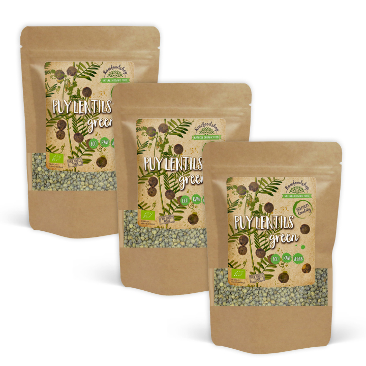 Puylinser Grønne ØKO 500g x 3 pakker i gruppen Råvarer & Drikke / Spisekammer / Bælgfrugter hos Rawfoodshop Scandinavia AB (130101-SET3)