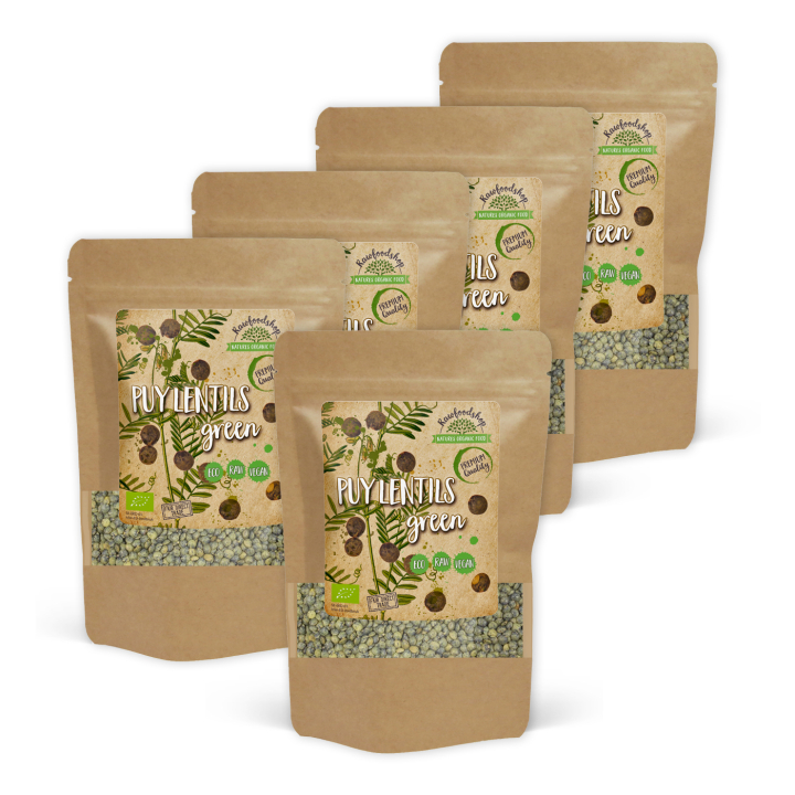 Puylinser Grønne ØKO 500g x 5 pakker i gruppen Råvarer & Drikke / Spisekammer / Bælgfrugter hos Rawfoodshop Scandinavia AB (130101-SET5)
