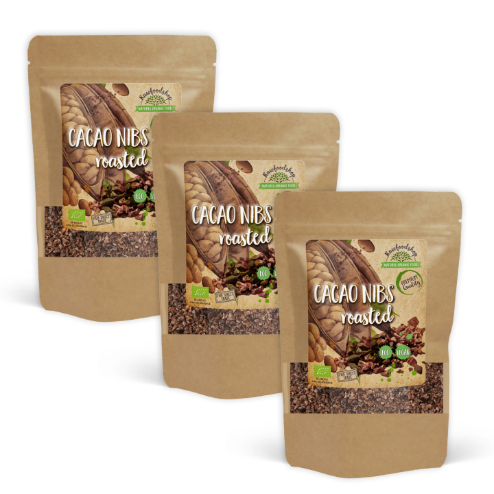 Kakaonibs Ristede ØKO 1kg x 3 pakker i gruppen Råvarer & Drikke / Bagning / Kakaoprodukter hos Rawfoodshop Scandinavia AB (132510-SET3)