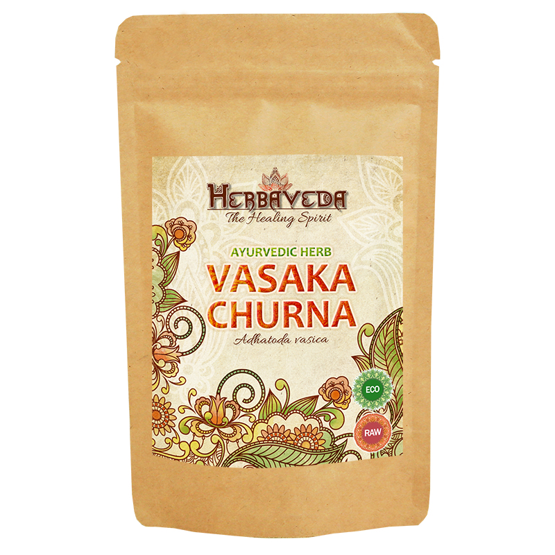 Herbaveda Vasaka Churna ØKO 100g i gruppen Naturlige kosttilskud / Superfood / Urter hos Rawfoodshop Scandinavia AB (135083)