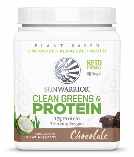 Sunwarrior Clean Greens & Protein Chokolade 175g i gruppen Helse / Proteinpulver hos Rawfoodshop Scandinavia AB (1441)