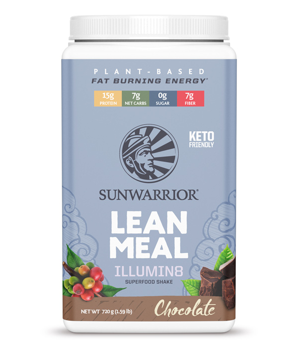 Sunwarrior Lean Meal Illumin8 Chokolade 720g i gruppen Helse / Kosttilskud / Proteinpulver hos Rawfoodshop Scandinavia AB (1478)