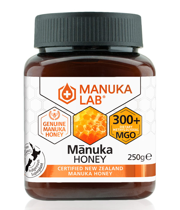 Manuka Lab Manukahonning 300+ MGO 250g i gruppen Råvarer & Drikke / Bagning / Sødning / Honning hos Rawfoodshop Scandinavia AB (1489)