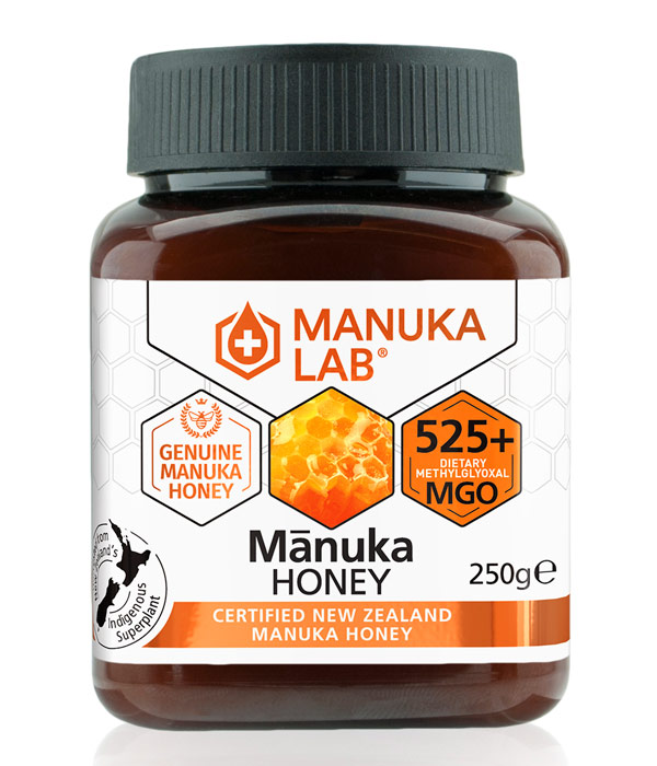 Manuka Lab Manukahonning 525+ MGO 250g i gruppen Råvarer & Drikke / Bagning / Sødning / Honning hos Rawfoodshop Scandinavia AB (1490)