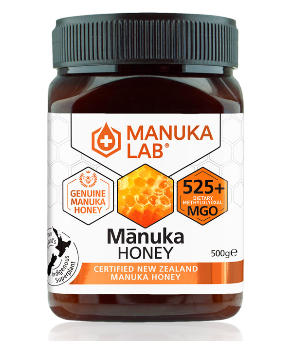 Manuka Lab Manukahonning 525+ MGO 500g i gruppen Råvarer & Drikke / Bagning / Sødning / Honning hos Rawfoodshop Scandinavia AB (1491)