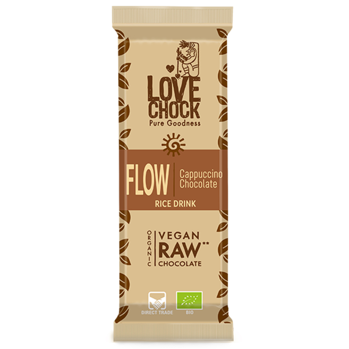 Flow Chokolade Cappuccino RAW ØKO 35g i gruppen Råvarer & Drikke / Slik & Chokolade / Chokolade og Bars hos Rawfoodshop Scandinavia AB (15007)