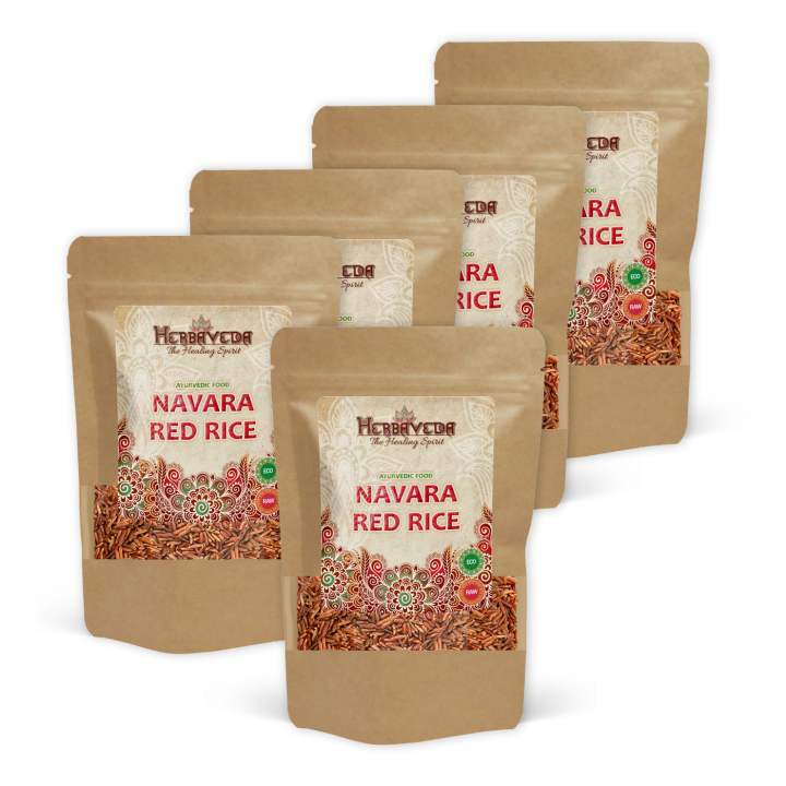 Ris Rødt Ayurveda Navara ØKO 500g x 5 pakker i gruppen Råvarer & Drikke / Spisekammer / Ris & Korn hos Rawfoodshop Scandinavia AB (151502-SET5)