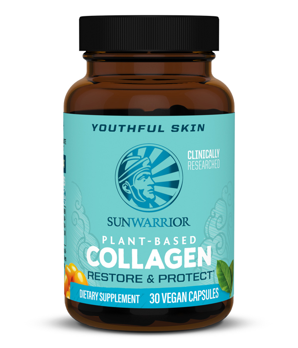 Sunwarrior Collagen Restore & Protect 30kaps i gruppen Helse / Anvendelsesområde / Antioxidanter hos Rawfoodshop Scandinavia AB (1566)