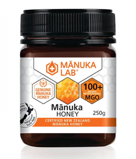 Manuka Lab Manukahonning 100+ MGO 250g i gruppen Råvarer & Drikke / Bagning / Sødning / Honning hos Rawfoodshop Scandinavia AB (1617)