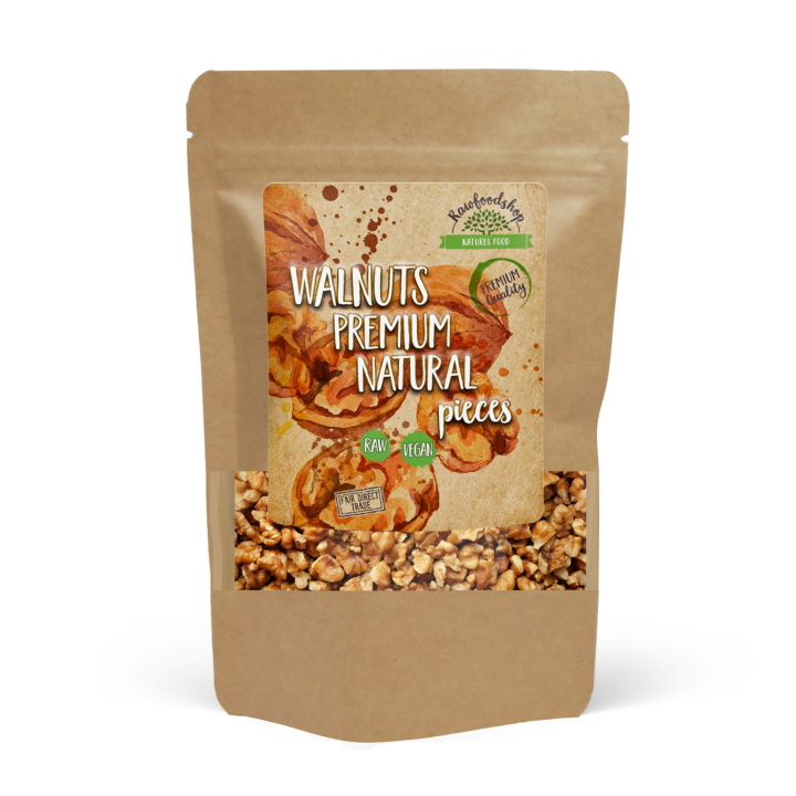 Valnødder i stykker Premium RAW 750g i gruppen Råvarer & Drikke / Nødder / Valnødder hos Rawfoodshop Scandinavia AB (17234-750)