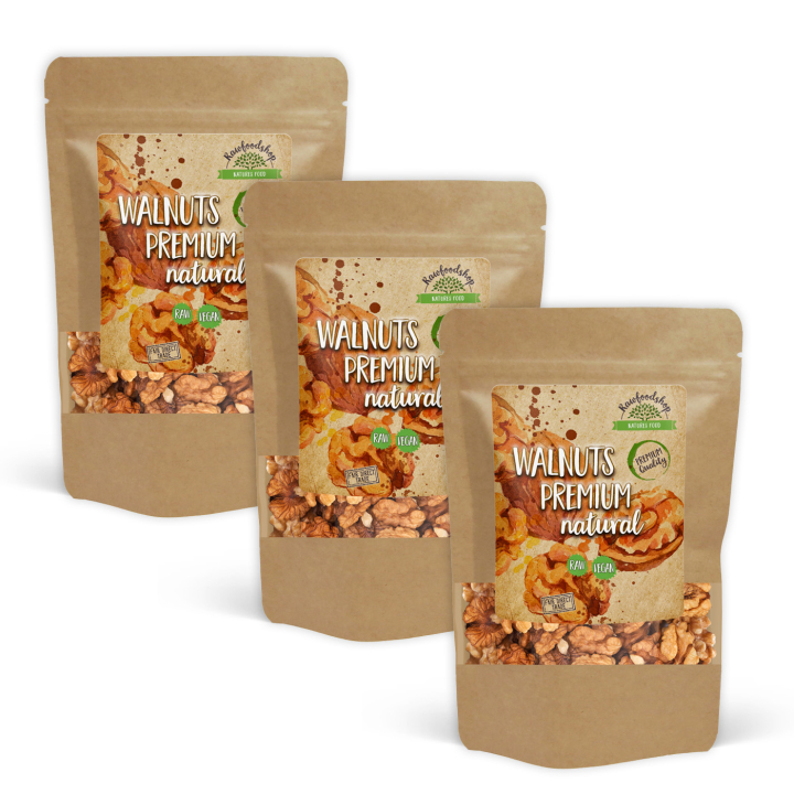 Valnødder Premium RAW 500g x 3 pakker i gruppen Råvarer & Drikke / Nødder / Valnødder hos Rawfoodshop Scandinavia AB (17237500-SET3)