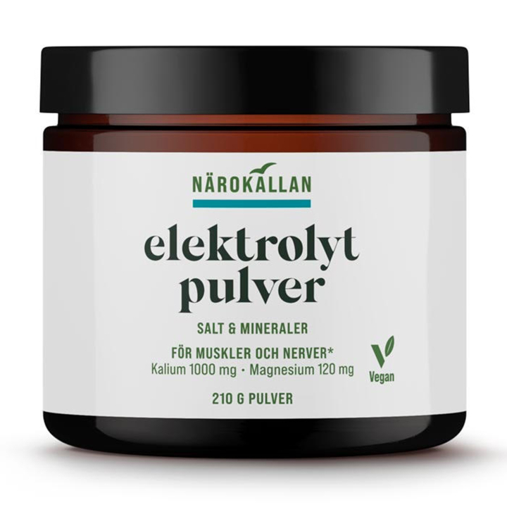 Elektrolytpulver 210g i gruppen Helse / Kosttilskud / Mineraler hos Rawfoodshop Scandinavia AB (1756)