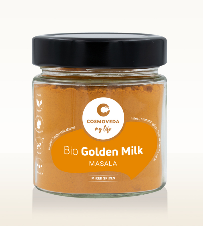 Golden Milk Masala ECO 100g i gruppen Råvarer & Drikke / Drikkevarer / Andre hos Rawfoodshop Scandinavia AB (180700-DE)