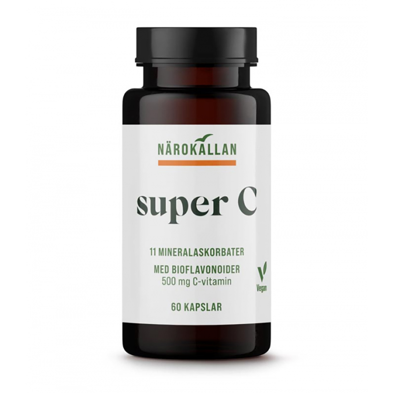 Super C 60 Kaps i gruppen Helse / Kosttilskud / Vitaminer / Enkelte vitaminer hos Rawfoodshop Scandinavia AB (1808)