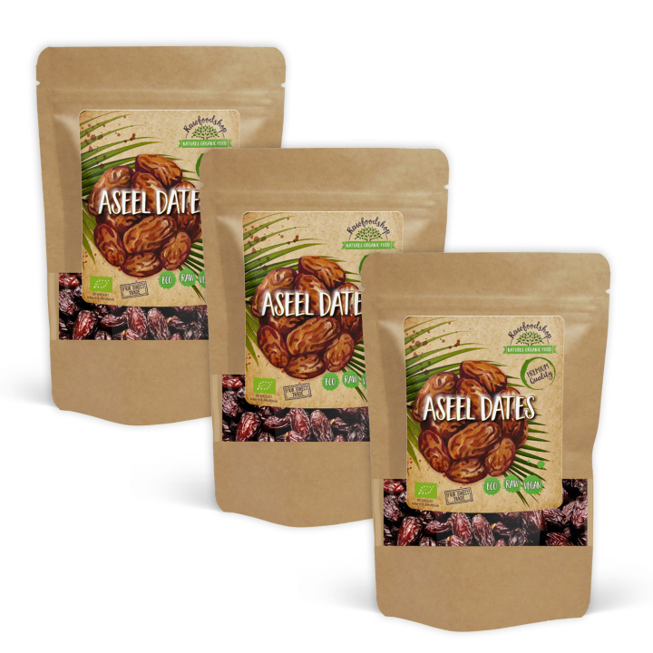 Aseel Dadler udkernede ØKO 500g x 3 pakker i gruppen Råvarer & Drikke / Frugt & Frugtpulver / Dadler hos Rawfoodshop Scandinavia AB (18203-SET3)