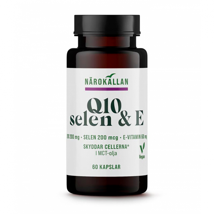 Q10 200 mg + Selen + E 60 Kaps i gruppen Helse / Kosttilskud / Vitaminer / Enkelte vitaminer hos Rawfoodshop Scandinavia AB (1821)