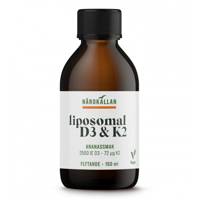 Liposomal D3 + K2 150ml i gruppen Helse / Kosttilskud / Vitaminer hos Rawfoodshop Scandinavia AB (1873)