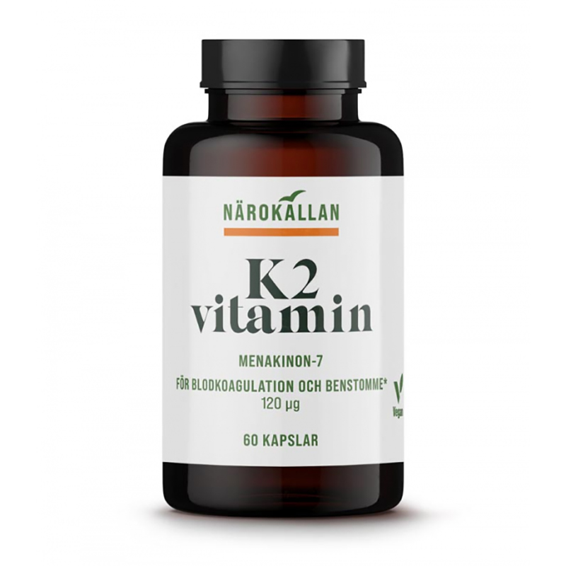 Vitamin K2 60 kaps. i gruppen Helse / Kosttilskud / Vitaminer / Enkelte vitaminer hos Rawfoodshop Scandinavia AB (1878)