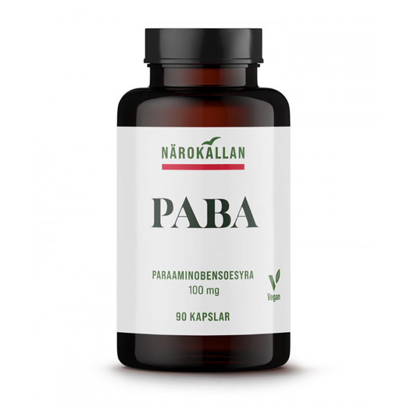 PABA 100 mg 90 kapsler i gruppen Naturlige kosttilskud / Kosttilskud hos Rawfoodshop Scandinavia AB (1882)