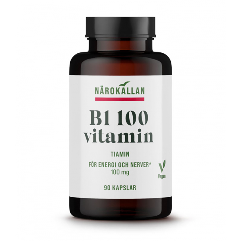 B1 100 mg i gruppen Naturlige kosttilskud / Kosttilskud / Vitaminer / Enkelte vitaminer hos Rawfoodshop Scandinavia AB (1895)