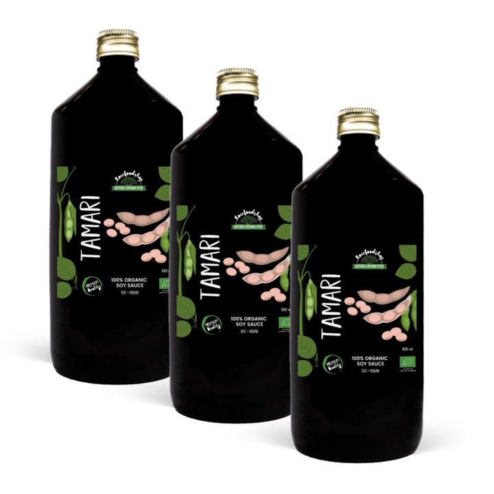 Tamari ØKO 1000ml x 3 flasker i gruppen Råvarer & Drikke / Spisekammer / Smagssætning / Soja & Saucer hos Rawfoodshop Scandinavia AB (190901000-SET3)