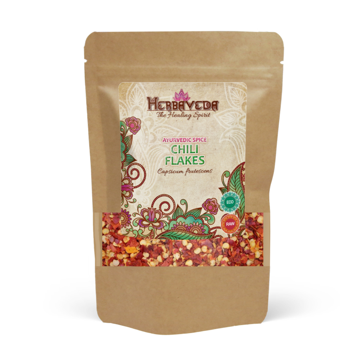 Herbaveda Chili Flakes ØKO 50g i gruppen Råvarer & Drikke / Spisekammer / Krydderier hos Rawfoodshop Scandinavia AB (201471)