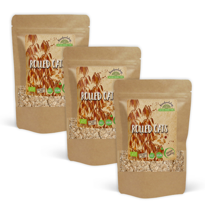 Havregryn ØKO 1kg x 3 pakker i gruppen Råvarer & Drikke / Bagning / Gryn & Flager hos Rawfoodshop Scandinavia AB (205051-SET3)