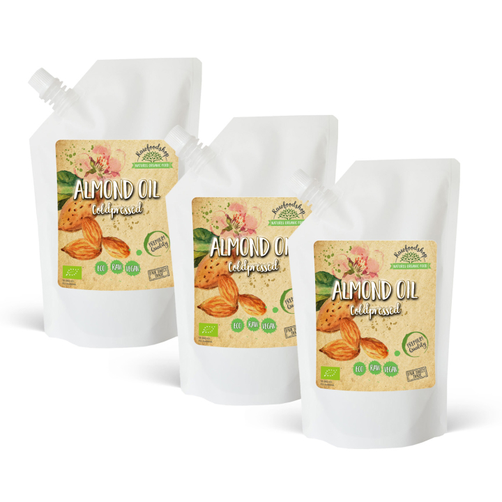Mandelolie ØKO 1000 ml x 3 flasker i gruppen Råvarer & Drikke / Spisekammer / Olier / Olier hos Rawfoodshop Scandinavia AB (2081204-SET3)